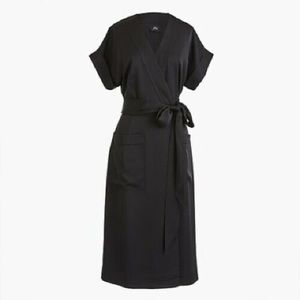 JCrew Satin Crepe Wrap Dress